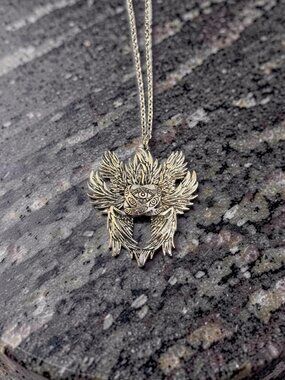 EVIL EYE ABSTRACT NECKLACE~ 20 INCHES